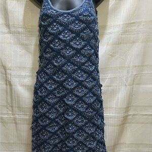 COOGI Blue Textured Knit Garment